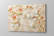 Obraz 3D kvety s perlami 1988